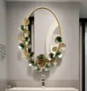 Luxury Oval Floral Wall Mirror