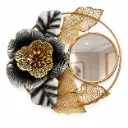 Floral Metal Wall Mirror