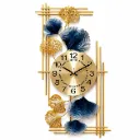 Luxury Ginkgo Leaf Metal Wall Clock