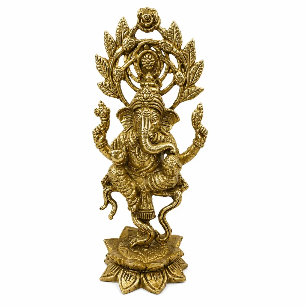 Antique Gold Ganesha Idol