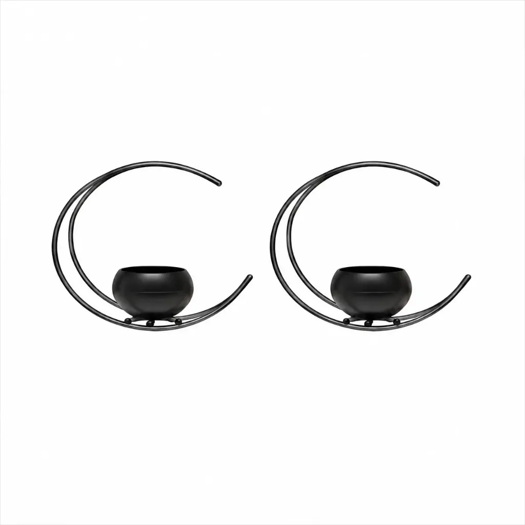 Modern Metal Flower Pot Stand for Home Decor Set of 2