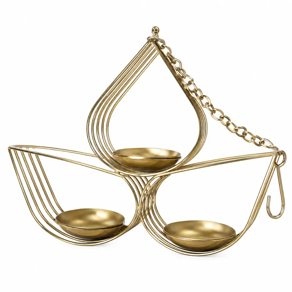 [AHR Creation] Gold Iron Decorative Candle Holder
